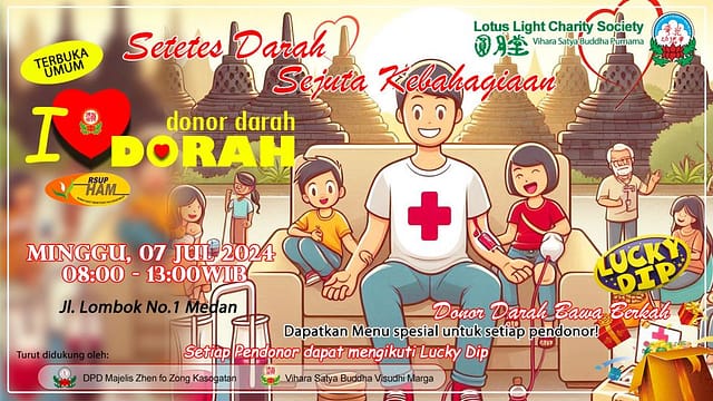 Info Donor Darah – LLCS Vihara Satya Buddha Purnama,Medan圆月堂 mengajak para saudara/i untuk melakukan donor darah Info Donor Darah – LLCS Vihara Satya Buddha Purnama,Medan圆月堂 mengajak para saudara/i untuk melakukan donor darah