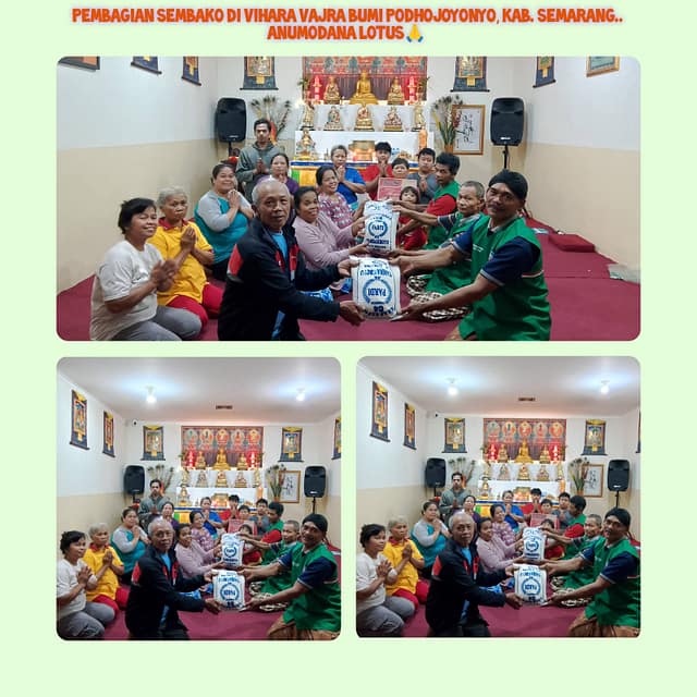 LLCS Vihara Vajra Bumi Podhojoyonyo (慧藏同修會) Semarang salurkan beras kepada umat vihara LLCS Vihara Vajra Bumi Podhojoyonyo (慧藏同修會) Semarang salurkan beras kepada umat vihara