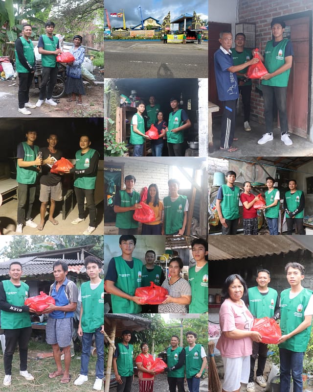 LLCS Vihara Vajra Bumi Oka Diputhera 德戒雷藏寺 Bali bagikan paket sembako ke warga sekitar vihara